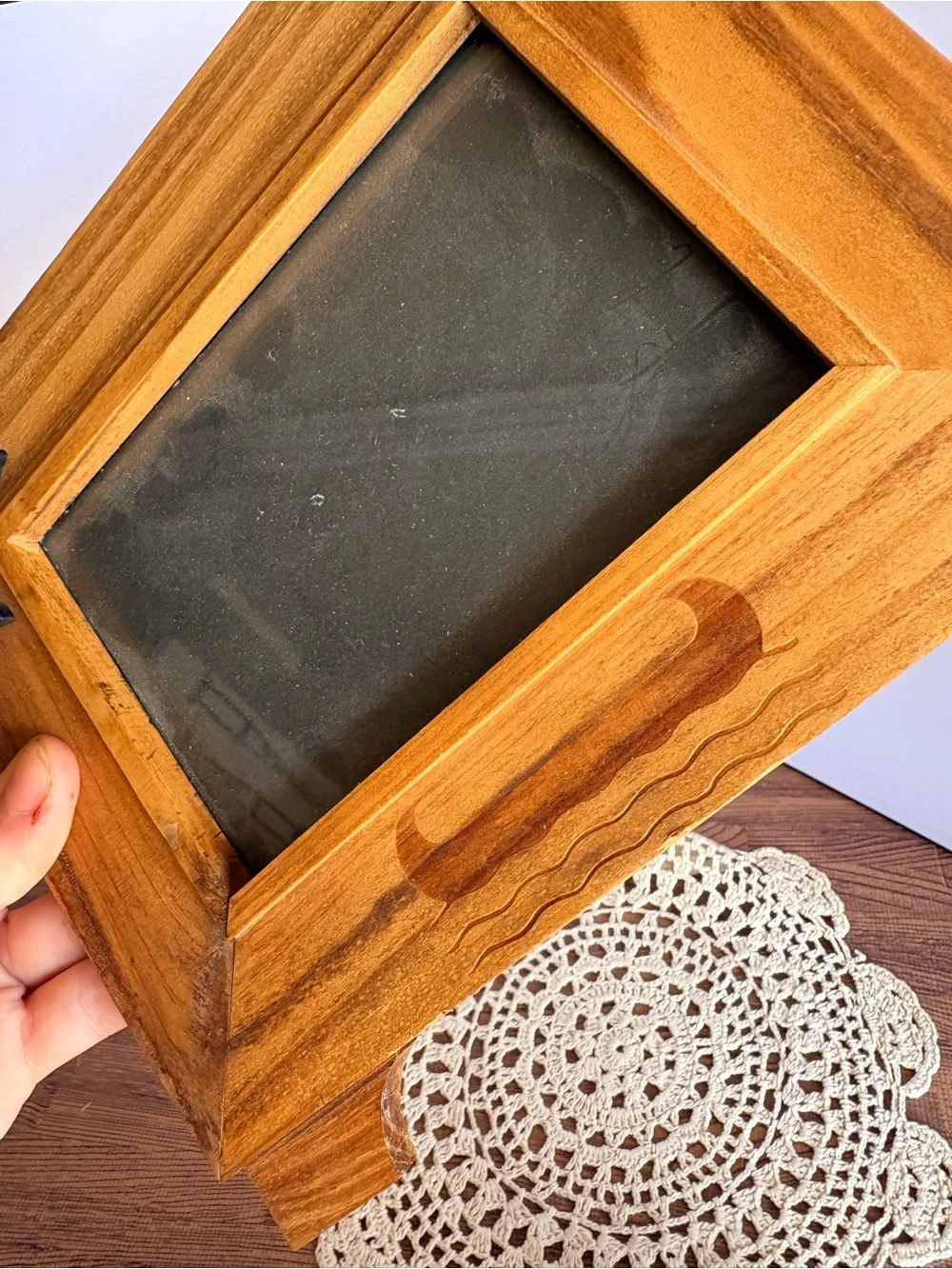 Vintage brown wood frame